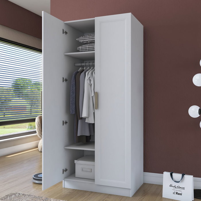 Hanah Home Armario Blanco con Estanterías